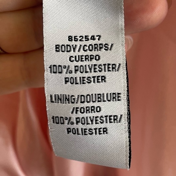 JS Collections Pink Rosette Chiffon Flutter Sleeve Dress, Size 10 - Picture 9 of 10